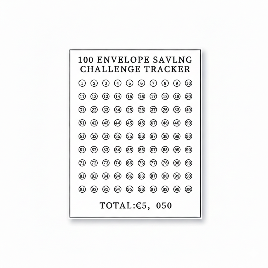 100 Envelope Spaarchallenge Tracker