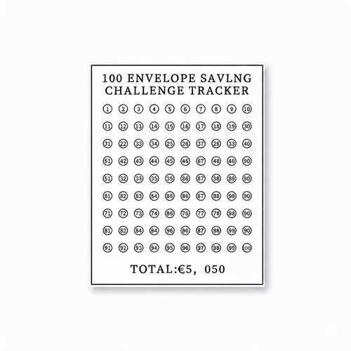 100 Envelope Spaarchallenge Tracker